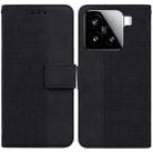 For Xiaomi 15 Geometric Embossed Leather Phone Case(Black) - 1