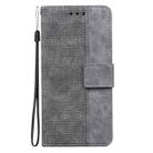For Xiaomi 15 Ultra Geometric Embossed Leather Phone Case(Grey) - 3