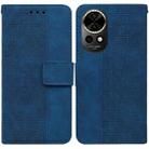 For Huawei nova 12 Geometric Embossed Leather Phone Case(Blue) - 1