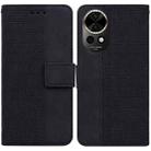 For Huawei nova 12 Geometric Embossed Leather Phone Case(Black) - 1