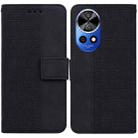 For Huawei nova 12 Ultra Geometric Embossed Leather Phone Case(Black) - 1