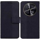 For Huawei nova 12i 4G Global Geometric Embossed Leather Phone Case(Black) - 1