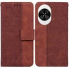 For Huawei nova 14 Geometric Embossed Leather Phone Case(Brown) - 1