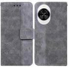 For Huawei nova 14 Geometric Embossed Leather Phone Case(Grey) - 1