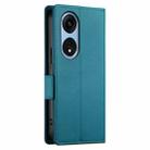 For OPPO A1 Pro / Reno8 T 5G Side Buckle Magnetic Frosted Leather Phone Case(Blue) - 3