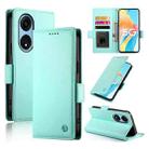For OPPO A1 Pro / Reno8 T 5G Side Buckle Magnetic Frosted Leather Phone Case(Mint Green) - 1
