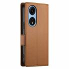 For OPPO A1 Pro / Reno8 T 5G Side Buckle Magnetic Frosted Leather Phone Case(Brown) - 3