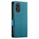 For OPPO A18 4G / A38 4G Global Side Buckle Magnetic Frosted Leather Phone Case(Blue) - 3