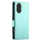 For OPPO A18 4G / A38 4G Global Side Buckle Magnetic Frosted Leather Phone Case(Mint Green) - 3