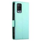 For OPPO A54 / A54s / A55 5G / A55s 5G Side Buckle Magnetic Frosted Leather Phone Case(Mint Green) - 3