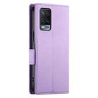 For OPPO A54 / A54s / A55 5G / A55s 5G Side Buckle Magnetic Frosted Leather Phone Case(Purple) - 3