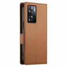 For OPPO A57 4G Global / A77 4G Global Side Buckle Magnetic Frosted Leather Phone Case(Brown) - 3