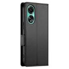 For OPPO A78 4G Global Side Buckle Magnetic Frosted Leather Phone Case(Black) - 3