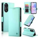 For OPPO A78 5G / A58x Global / A1x 5G Side Buckle Magnetic Frosted Leather Phone Case(Mint Green) - 1