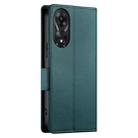 For OPPO A78 5G / A58x Global / A1x 5G Side Buckle Magnetic Frosted Leather Phone Case(Dark Green) - 3