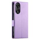 For OPPO A78 5G / A58x Global / A1x 5G Side Buckle Magnetic Frosted Leather Phone Case(Purple) - 3