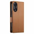 For OPPO A78 5G / A58x Global / A1x 5G Side Buckle Magnetic Frosted Leather Phone Case(Brown) - 3