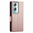 For OPPO A79 5G Side Buckle Magnetic Frosted Leather Phone Case(Rose Gold) - 3