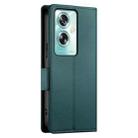 For OPPO A79 5G Side Buckle Magnetic Frosted Leather Phone Case(Dark Green) - 3