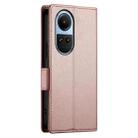 For OPPO Reno10 / Reno10 Pro Global Side Buckle Magnetic Frosted Leather Phone Case(Rose Gold) - 3