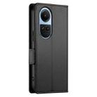 For OPPO Reno10 / Reno10 Pro Global Side Buckle Magnetic Frosted Leather Phone Case(Black) - 3