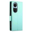 For OPPO Reno10 / Reno10 Pro Global Side Buckle Magnetic Frosted Leather Phone Case(Mint Green) - 3