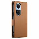 For OPPO Reno10 / Reno10 Pro Global Side Buckle Magnetic Frosted Leather Phone Case(Brown) - 3