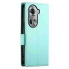 For OPPO Reno11 5G Global Side Buckle Magnetic Frosted Leather Phone Case(Mint Green) - 3