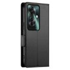 For OPPO Reno11 F Side Buckle Magnetic Frosted Leather Phone Case(Black) - 3