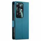 For OPPO Reno11 F Side Buckle Magnetic Frosted Leather Phone Case(Blue) - 3