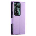 For OPPO Reno11 F Side Buckle Magnetic Frosted Leather Phone Case(Purple) - 3