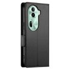 For OPPO Reno11 Pro 5G Global Side Buckle Magnetic Frosted Leather Phone Case(Black) - 3