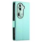 For OPPO Reno11 Pro 5G Global Side Buckle Magnetic Frosted Leather Phone Case(Mint Green) - 3