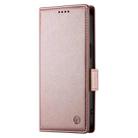 For OPPO A3 Pro 5G Side Buckle Magnetic Frosted Leather Phone Case(Rose Gold) - 2