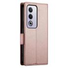 For OPPO A3 Pro 5G Side Buckle Magnetic Frosted Leather Phone Case(Rose Gold) - 3