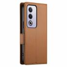 For OPPO A3 Pro 5G Side Buckle Magnetic Frosted Leather Phone Case(Brown) - 3