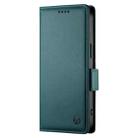 For OPPO A3 4G / 5G / A3X 4G / 5G India Side Buckle Magnetic Frosted Leather Phone Case(Dark Green) - 2