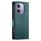 For OPPO A3 4G / 5G / A3X 4G / 5G India Side Buckle Magnetic Frosted Leather Phone Case(Dark Green) - 3