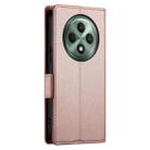 For OPPO Reno12 F 4G / 5G / F27 India Side Buckle Magnetic Frosted Leather Phone Case(Rose Gold) - 3