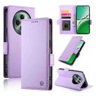 For OPPO Reno12 F 4G / 5G / F27 India Side Buckle Magnetic Frosted Leather Phone Case(Purple) - 1