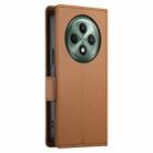 For OPPO Reno12 F 4G / 5G / F27 India Side Buckle Magnetic Frosted Leather Phone Case(Brown) - 3