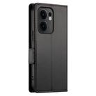 For OPPO Reno13 F 4G / 5G Side Buckle Magnetic Frosted Leather Phone Case(Black) - 3