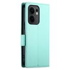 For OPPO Reno13 F 4G / 5G Side Buckle Magnetic Frosted Leather Phone Case(Mint Green) - 3