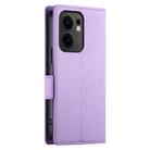 For OPPO Reno13 F 4G / 5G Side Buckle Magnetic Frosted Leather Phone Case(Purple) - 3