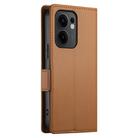 For OPPO Reno13 F 4G / 5G Side Buckle Magnetic Frosted Leather Phone Case(Brown) - 3