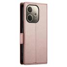 For OPPO A5 PRO 5G Global Side Buckle Magnetic Frosted Leather Phone Case(Rose Gold) - 3