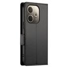 For OPPO A5 PRO 5G Global Side Buckle Magnetic Frosted Leather Phone Case(Black) - 3