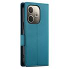 For OPPO A5 PRO 5G Global Side Buckle Magnetic Frosted Leather Phone Case(Blue) - 3