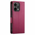 For OPPO Reno14 Global / Reno14 F 5G Side Buckle Magnetic Frosted Leather Phone Case(Wine Red) - 3