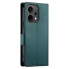 For OPPO Reno14 Global / Reno14 F 5G Side Buckle Magnetic Frosted Leather Phone Case(Dark Green) - 3